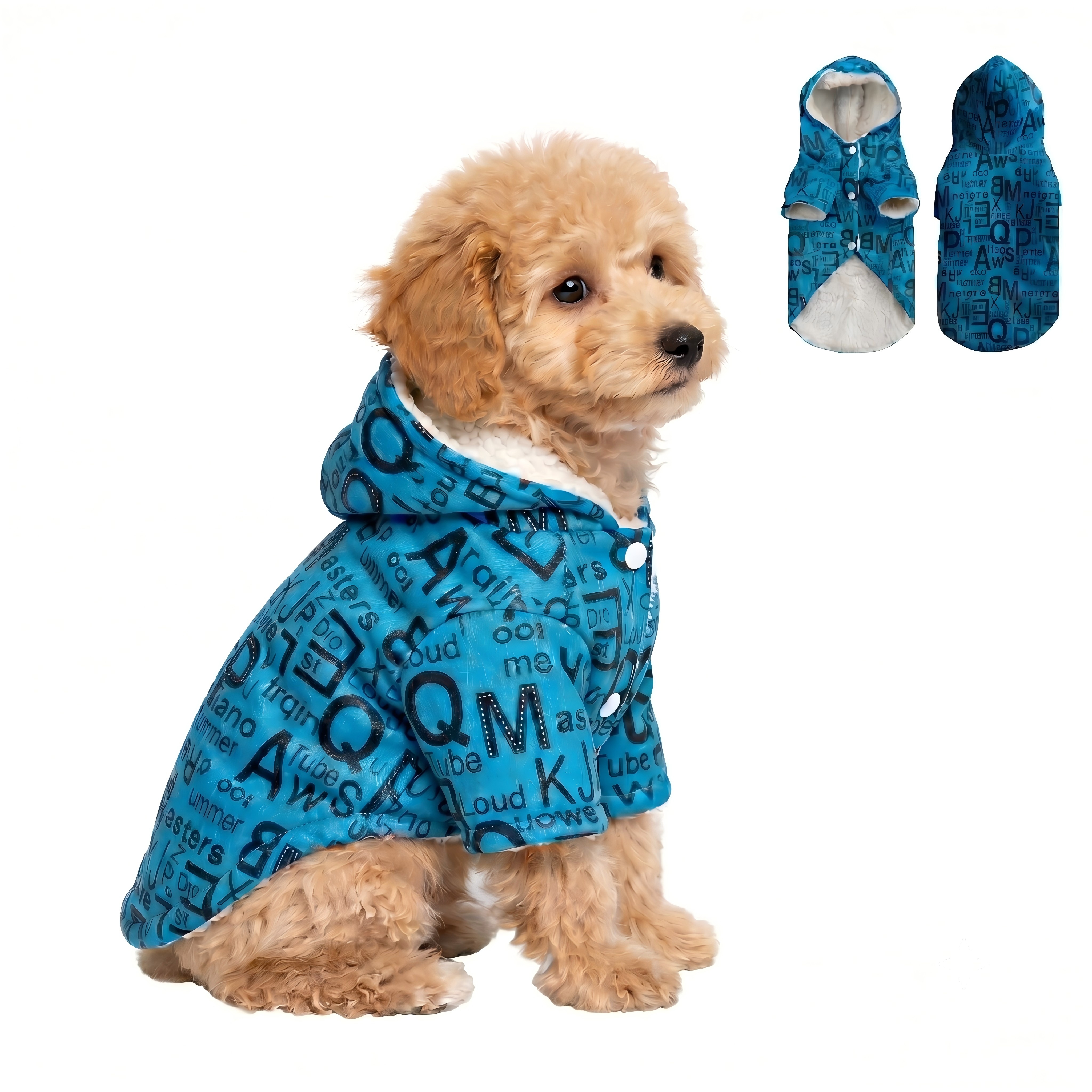 Letter Hoodie Mist Blue